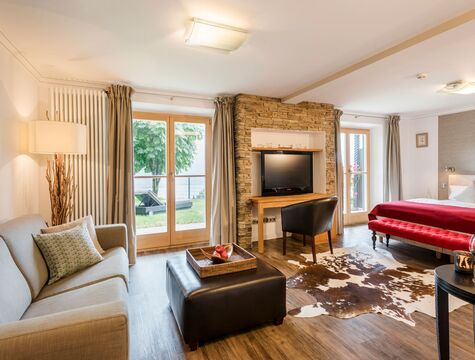 Eine der Junior Suiten im Hotel Der Westerhof