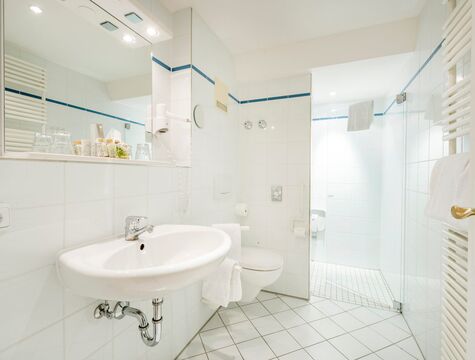 Bad im Komfort Doppelzimmer im Hotel Der Westerhof