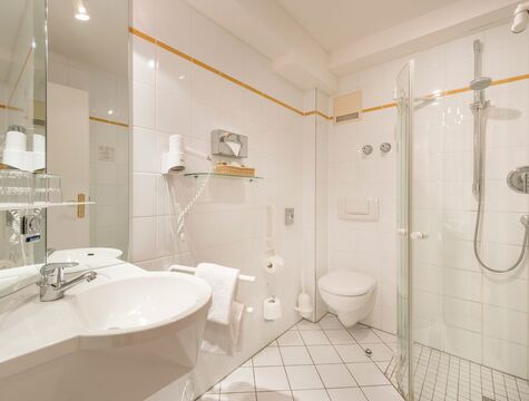 Bad im Komfort Doppelzimmer im Hotel Der Westerhof