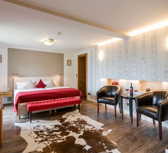 Eine der Junior Suiten im Hotel Der Westerhof