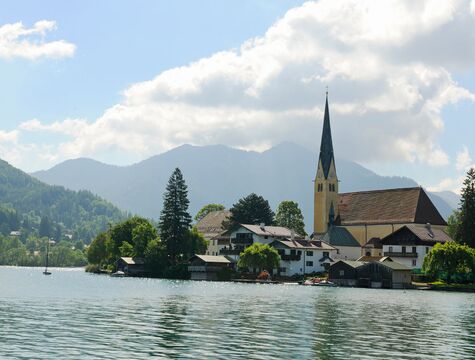 Blick auf Rottach Egern am Tegernsee